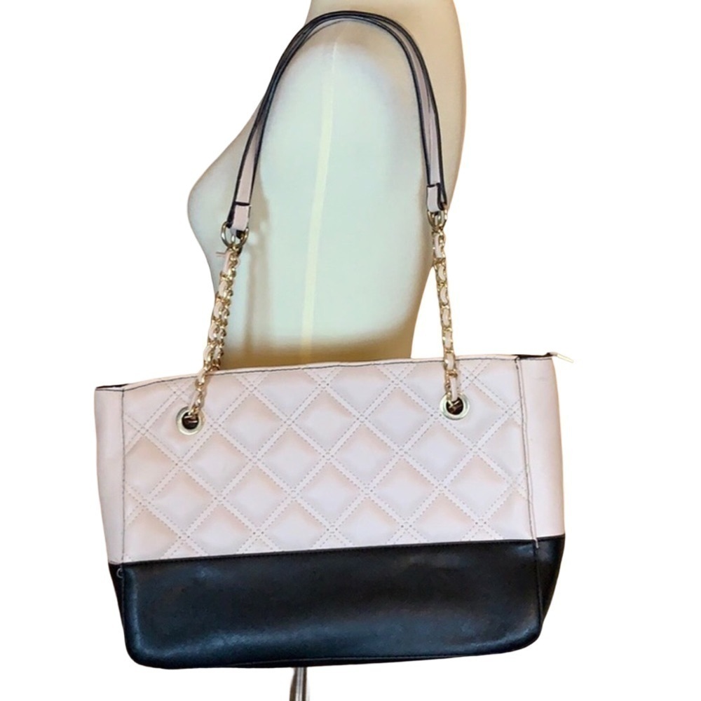 Arden B nude and black shoulder handbag